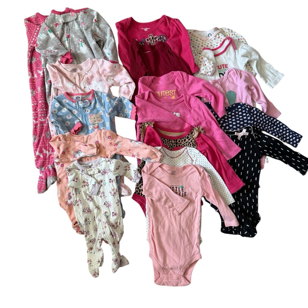 Assorted Kids One Pieces Set - Pink, Blue, Black